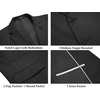 image:imageCOOFANDY Mens 2 Piece Linen Suits Set Casual Lightweight Linen Suit Blazer Jacket and PantsBlack