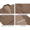 image:imageCOOFANDY Mens 2 Piece Linen Suits Set Casual Lightweight Linen Suit Blazer Jacket and PantsBrown