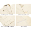 image:imageCOOFANDY Mens 2 Piece Linen Suits Set Casual Lightweight Linen Suit Blazer Jacket and PantsCream