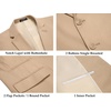 image:imageCOOFANDY Mens 2 Piece Linen Suits Set Casual Lightweight Linen Suit Blazer Jacket and PantsKhaki