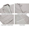 image:imageCOOFANDY Mens 2 Piece Linen Suits Set Casual Lightweight Linen Suit Blazer Jacket and PantsLight Grey