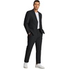 image:imageCOOFANDY Mens 2 Piece Linen Suits Set Regular Fit Casual Linen Lightweight Suit Summer Beach WeddingBlack