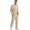 image:imageCOOFANDY Mens 2 Piece Linen Suits Set Regular Fit Casual Linen Lightweight Suit Summer Beach WeddingKhaki