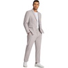 image:imageCOOFANDY Mens 2 Piece Linen Suits Set Regular Fit Casual Linen Lightweight Suit Summer Beach WeddingLight Grey