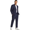 image:imageCOOFANDY Mens 2 Piece Linen Suits Set Regular Fit Casual Linen Lightweight Suit Summer Beach WeddingNavy Blue