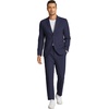 image:imageCOOFANDY Mens 2 Piece Linen Suits Set Regular Fit Casual Linen Lightweight Suit Summer Beach WeddingNavy Blue