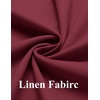 image:imageCOOFANDY Mens 2 Piece Linen Suits Set Regular Fit Casual Linen Lightweight Suit Summer Beach WeddingWine Red