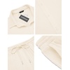 image:imageCOOFANDY Mens 2 Piece Outfit Casual Short Sleeve Button Down Shirt Beach Summer Loose Pant SetsBeige