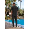 image:imageCOOFANDY Mens 2 Piece Outfit Casual Short Sleeve Button Down Shirt Beach Summer Loose Pant SetsBlack