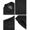 image:imageCOOFANDY Mens 2 Piece Outfit Casual Short Sleeve Button Down Shirt Beach Summer Loose Pant SetsBlack