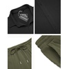 image:imageCOOFANDY Mens 2 Piece Outfit Casual Short Sleeve Button Down Shirt Beach Summer Loose Pant SetsBlack Army Green