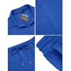 image:imageCOOFANDY Mens 2 Piece Outfit Casual Short Sleeve Button Down Shirt Beach Summer Loose Pant SetsBlue