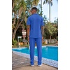 image:imageCOOFANDY Mens 2 Piece Outfit Casual Short Sleeve Button Down Shirt Beach Summer Loose Pant SetsBlue