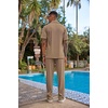 image:imageCOOFANDY Mens 2 Piece Outfit Casual Short Sleeve Button Down Shirt Beach Summer Loose Pant SetsBrown