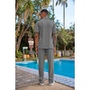 image:imageCOOFANDY Mens 2 Piece Outfit Casual Short Sleeve Button Down Shirt Beach Summer Loose Pant SetsDark Grey