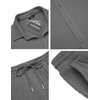 image:imageCOOFANDY Mens 2 Piece Outfit Casual Short Sleeve Button Down Shirt Beach Summer Loose Pant SetsDark Grey