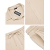 image:imageCOOFANDY Mens 2 Piece Outfit Casual Short Sleeve Button Down Shirt Beach Summer Loose Pant SetsKhaki