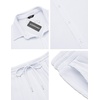 image:imageCOOFANDY Mens 2 Piece Outfit Casual Short Sleeve Button Down Shirt Beach Summer Loose Pant SetsWhite