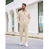 image:imageCOOFANDY Mens 2 Piece Outfits Casual Long Sleeve Button Down Shirt and Pants Sets Loungewear Streetwear Walking Suits