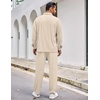 image:imageCOOFANDY Mens 2 Piece Outfits Casual Long Sleeve Button Down Shirt and Pants Sets Loungewear Streetwear Walking Suits