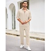 image:imageCOOFANDY Mens 2 Piece Outfits Casual Long Sleeve Button Down Shirt and Pants Sets Loungewear Streetwear Walking Suits
