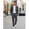 image:imageCOOFANDY Mens 2 Piece Suit Slim Fit Two Buttons Dress Suits Solid Jacket and Pants Set Tuxedo for Wedding Prom BusinessDark Gray