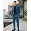image:imageCOOFANDY Mens 2 Piece Suit Slim Fit Two Buttons Dress Suits Solid Jacket and Pants Set Tuxedo for Wedding Prom BusinessNavy Blue