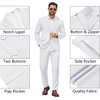 image:imageCOOFANDY Mens 2 Piece Suit Slim Fit Two Buttons Dress Suits Solid Jacket and Pants Set Tuxedo for Wedding Prom BusinessWhite