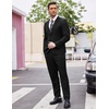 image:imageCOOFANDY Mens 2 Piece Suits Classic Fit 2 Button Dress Suits Tuxedo Jacket Blazer for Wedding Business Dinner PromBlack One