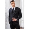 image:imageCOOFANDY Mens 2 Piece Suits Classic Fit 2 Button Dress Suits Tuxedo Jacket Blazer for Wedding Business Dinner PromBlack One