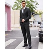 image:imageCOOFANDY Mens 2 Piece Suits Classic Fit 2 Button Dress Suits Tuxedo Jacket Blazer for Wedding Business Dinner PromDark Grey One