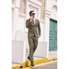 image:imageCOOFANDY Mens 2 Piece Suits Classic Fit 2 Button Dress Suits Tuxedo Jacket Blazer for Wedding Business Dinner PromDark Khaki