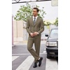 image:imageCOOFANDY Mens 2 Piece Suits Classic Fit 2 Button Dress Suits Tuxedo Jacket Blazer for Wedding Business Dinner PromDark Khaki
