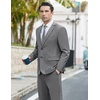 image:imageCOOFANDY Mens 2 Piece Suits Classic Fit 2 Button Dress Suits Tuxedo Jacket Blazer for Wedding Business Dinner PromGrey