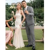 image:imageCOOFANDY Mens 2 Piece Suits Classic Fit 2 Button Dress Suits Tuxedo Jacket Blazer for Wedding Business Dinner PromGrey