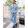 image:imageCOOFANDY Mens 2 Piece Suits Classic Fit 2 Button Dress Suits Tuxedo Jacket Blazer for Wedding Business Dinner PromLight Blue