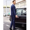 image:imageCOOFANDY Mens 2 Piece Suits Classic Fit 2 Button Dress Suits Tuxedo Jacket Blazer for Wedding Business Dinner PromNavy Blue One
