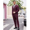 image:imageCOOFANDY Mens 2 Piece Suits Classic Fit 2 Button Dress Suits Tuxedo Jacket Blazer for Wedding Business Dinner PromWine Red