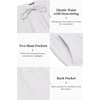 image:imageCOOFANDY Mens 2 Pieces Cotton Linen Set Long Sleeve Henley Shirts Casual Beach Pants With Pockets Summer Yoga OutfitsAll White