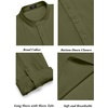 image:imageCOOFANDY Mens 2 Pieces Cotton Linen Set Long Sleeve Henley Shirts Casual Beach Pants With Pockets Summer Yoga OutfitsArmy Green