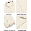 image:imageCOOFANDY Mens 2 Pieces Cotton Linen Set Long Sleeve Henley Shirts Casual Beach Pants With Pockets Summer Yoga OutfitsBeige