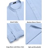 image:imageCOOFANDY Mens 2 Pieces Cotton Linen Set Long Sleeve Henley Shirts Casual Beach Pants With Pockets Summer Yoga OutfitsBlue