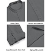 image:imageCOOFANDY Mens 2 Pieces Cotton Linen Set Long Sleeve Henley Shirts Casual Beach Pants With Pockets Summer Yoga OutfitsDark Grey