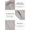 image:imageCOOFANDY Mens 2 Pieces Cotton Linen Set Long Sleeve Henley Shirts Casual Beach Pants With Pockets Summer Yoga OutfitsGrey