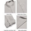 image:imageCOOFANDY Mens 2 Pieces Cotton Linen Set Long Sleeve Henley Shirts Casual Beach Pants With Pockets Summer Yoga OutfitsGrey