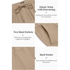 image:imageCOOFANDY Mens 2 Pieces Cotton Linen Set Long Sleeve Henley Shirts Casual Beach Pants With Pockets Summer Yoga OutfitsKhaki