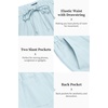 image:imageCOOFANDY Mens 2 Pieces Cotton Linen Set Long Sleeve Henley Shirts Casual Beach Pants With Pockets Summer Yoga OutfitsLight Blue
