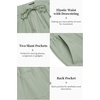 image:imageCOOFANDY Mens 2 Pieces Cotton Linen Set Long Sleeve Henley Shirts Casual Beach Pants With Pockets Summer Yoga OutfitsLight Green