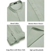 image:imageCOOFANDY Mens 2 Pieces Cotton Linen Set Long Sleeve Henley Shirts Casual Beach Pants With Pockets Summer Yoga OutfitsLight Green
