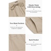 image:imageCOOFANDY Mens 2 Pieces Cotton Linen Set Long Sleeve Henley Shirts Casual Beach Pants With Pockets Summer Yoga OutfitsLight Khaki